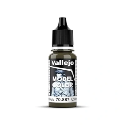 Immagine di Vallejo 70.887 Colore Acrilico Opaco , Verde Scuro (US Olive Drab), 17 ml, 1 Pezzo