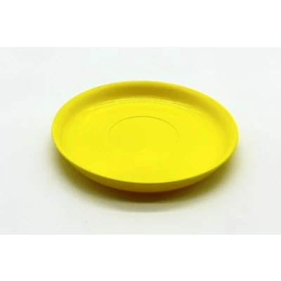 Immagine di Kimmel 21 000 2102 1 Piattino per Bambini, infrangibile, impilabile, Riutilizzabile, Plastica, Giallo