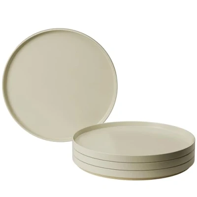 Immagine di MIAMIO 21 cm, Set di piatti per 4 / stoviglie persone, gres opaco beige, lavabile in lavastoviglie e adatto al microonde Collezione Sierra