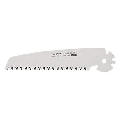 Immagine di Fiskars Lama di Ricambio per Seghetto a Serramanico Plus SW68, Tronchi e Rami Spessi, Power Tooth Affilata, Denti Grossi, Lunghezza della Lama: 15 cm, 1067554