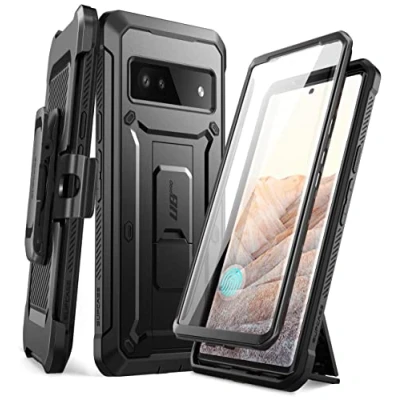 Immagine di SUPCASE Unicorn Beetle Pro Series custodia per Google Pixel 7a (versione 2023), robusta a fondina con protezione schermo integrata (nero)