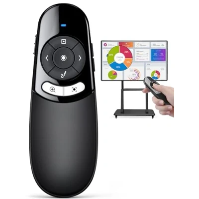Immagine di Presentatore digitale USB C senza fili 2.4 GHz PowerPoint Pointer per presentazioni con Spotlight/lente d&#039;ingrandimento/puntatore Windows 8/10/Mac SO 11.12/LCD/LED