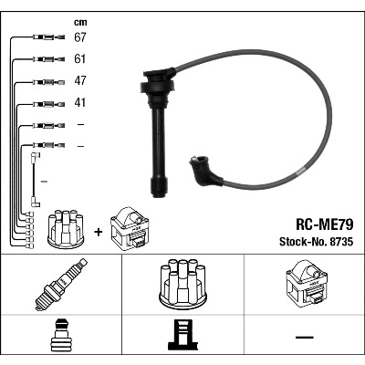 Immagine di NGK 8735 Kit Cavi Accensione 4 MITSUBISHI: Carisma Hatchback