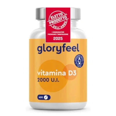 Immagine di Vitamina D 2000UI (50mcg), Qualità Premium, 13+ Mesi di D3, 400 Compresse 2000 UI (Colecalciferolo), Ossa, Denti, Muscoli, Sistema Immunitario, Integratore (Vit D)