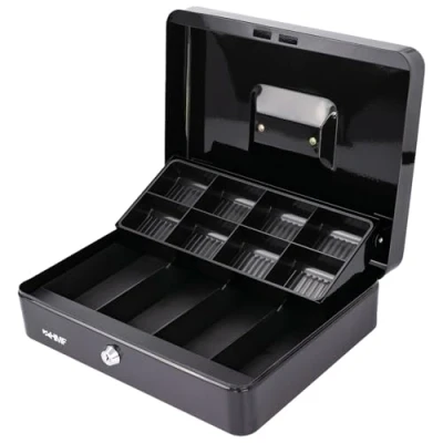 Immagine di HMF 15130 02 cassetta per monete, da mercato 30 x 24 9 cm, colore nero