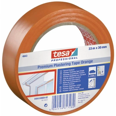 Immagine di tesa®, nastro per intonaco 4843 invernale (L x P) 33 m 30 mm arancione PVC 04 02 contenuto: 1 rotolo
