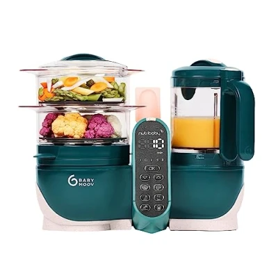 Immagine di Babymoov Nutribaby(+), Robot multifunzione 6 in 1, cuocivapore, frullatore, grande capacità per i bambini, ottimo batchcooking, Opal