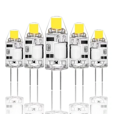 Immagine di Lampadina a LED G4, 2 W, sostituisce lampadine alogene da 20 6500 K, Bianco freddo, 200 lm, 12 V AC/DC, non dimmerabile, confezione 5
