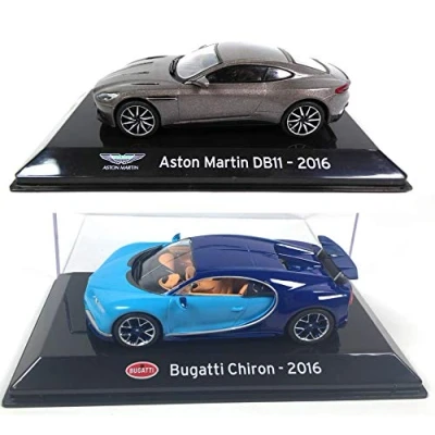 Immagine di OPO 10 Lotto di 2 Auto 1/43 Compatibile con Bugatti CHIRON + Aston Martin DB11 (SC4 SC5)