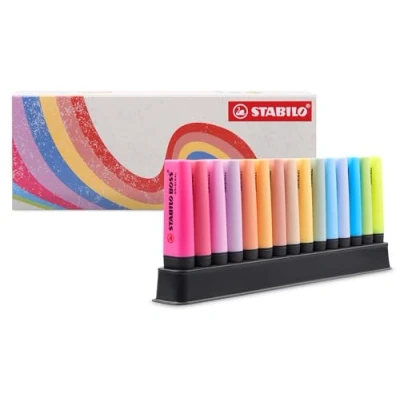 Immagine di Stabilo BOSS ORIGINAL Evidenziatore Desk Set Fresh Vibes 15 Colori assortiti