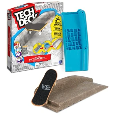 Immagine di Tech Deck Concrete Rampa per fingerboard fai da te in calcestruzzo riutilizzabile, con Enjoi, dai 6 anni su