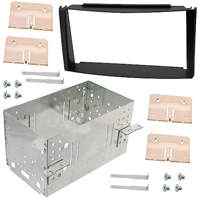 Immagine di AERZETIX C40674 Mascherina telaio adattatore 2 DIN per autoradio in plastica/metallo compatibile con Kia Pro Cee&#039;d 2007 2012