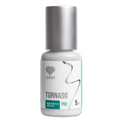 Immagine di LOVELY TORNADO colla per ciglia da 5 ml, colore nero ultraveloce, tempo di asciugatura: istantanea, 8 settimane, forza adesiva molto resistente, extension professionali