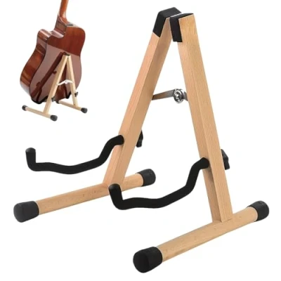 Immagine di SUNOYA supporto per chitarra in legno, acustica, regolabile basso, violoncello, ukulele