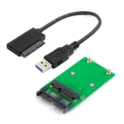 Immagine di cablecc adattatore da USB 3.0 a mSATA 50 pin SSD e Micro SATA 1,8&quot; 7+9 16 PCBA 16pin