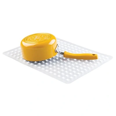 Immagine di iDesign tappetino lavandino, Grande lavello in plastica di PVC, Tappeto ideale per scolare posate e stoviglie, trasparente