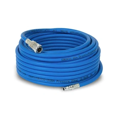 Immagine di EBERTH tubo per aria compressa 20m, compressore con diametro 6mm x 11mm (interno esterno), attacco rapido 1/4&quot; e pressione di esercizio 20 bar, Accessori pistola ad
