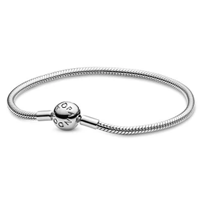 Immagine di PANDORA Icons Bracciale in maglia snake argento con chiusura rotonda, 16