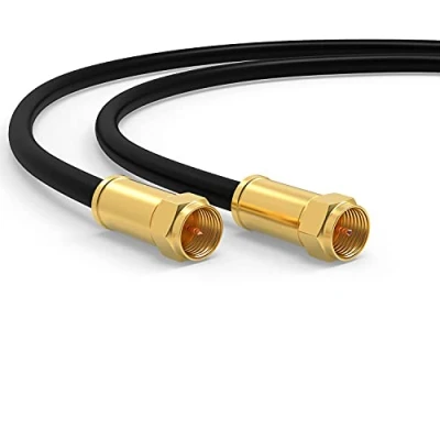 Immagine di Cavo SAT 25m Satellitare TV Antenna Digitale Coassiale per Internet F Stecker Router, Modem di Collegamento HD, 4K UHD,8K, DVB S/S2 Nero