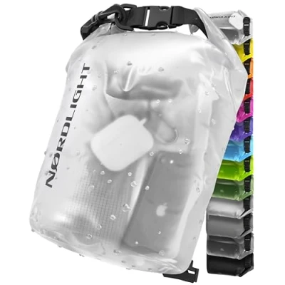 Immagine di Dry Bag E Borsa Impermeabile (2L, Trasparente) Con Chiusura A Rullo Tracolla Per Nuoto, Spiaggia, Canoa, Stand Up Paddling, Immersioni