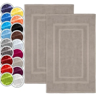 Immagine di NatureMark Confezione da 2 tappetini bagno e doccia, in 100% cotone, 50 x 80 cm, di colore rosso