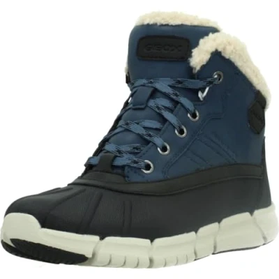 Immagine di Geox Flexyper BOY ABX Stivaletti stringati per bambini, Taglia: 31, Denim/black Sintetico / tessuto