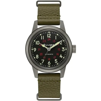 Immagine di Bulova Orologio Analogico Automatico Unisex con Cinturino in Pelle 98A255