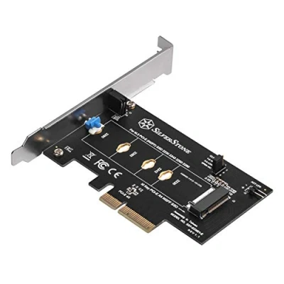 Immagine di SILVERSTONE SST ECM21 E SuperSpeed Scheda di espansione PCI E, x4 a M.2 (NGFF), Design Senza Viti, Supporta Gen.