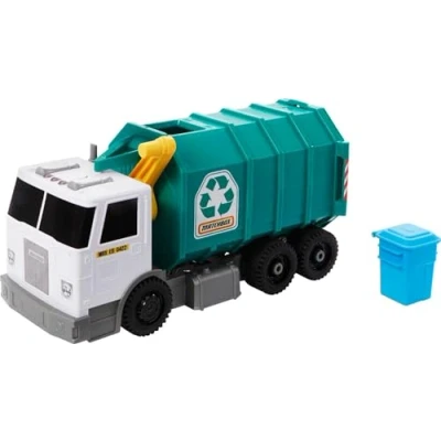 Immagine di Matchbox Camion Raccolta Differenziata, Realistico, 38 cm con luci e Suoni, Realizzato per Oltre l&#039;80% in plastica certificata ISCC*, Collezionisti, Giocattolo Bambini 3+ Anni, HHR64