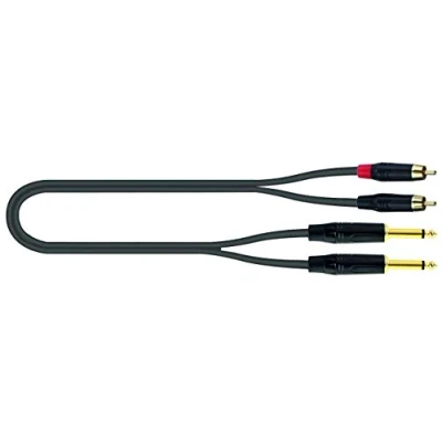 Immagine di QUIK LOK JUST/2RCA2J 2, Cavo adattaore, 2 RCA Maschio/ Jack Mono, Lunghezza mt, Colore Nero
