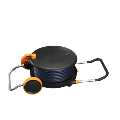 Immagine di Fiskars Comfort Carrello M con Ruote, Set All Inclusive per Irrigazione, Portata 21,5 m, Avvolgimento Automatico, Misura Universale (Ø 13mm), Connettore Rubinetto, X series, 1071639