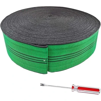 Immagine di YLM1991 Cinghie elastiche per tappezzeria, larghezza 70 mm, divani, sedie, rotolo alternativo a molla con strumento di sollevamento (12 metri)