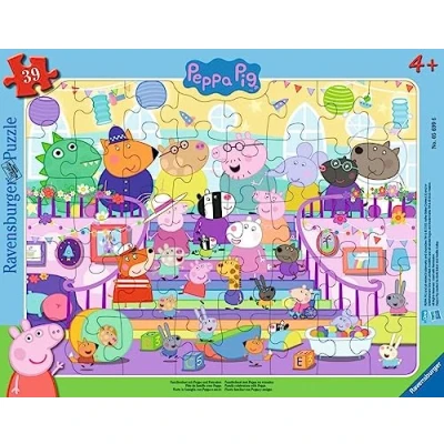 Immagine di Ravensburger Festa di famiglia amici 30 48 pezzi Puzzle con cornice Peppa Pig per bambini dai 4 anni in su, 05699