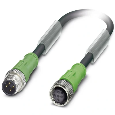 Immagine di Phoenix Contact 1509539 Connettore confezionato per sensore o attuatore M12 Spina dritta, Presa dritta 0.50 m Numero di poli: 4 1 pz.