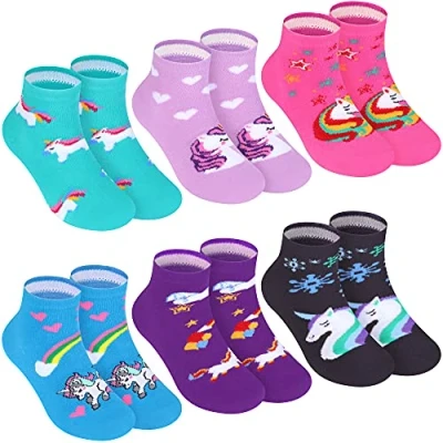 Immagine di L&amp;K II 12 calzini per bambina con simpatici motivi da ginnastica bambini in cotone colorato 2810 27 30