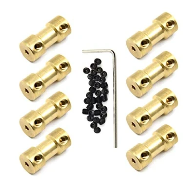 Immagine di Befenybay 8 giunti di accoppiamento in ottone da 2 mm a 3 mm, con viti per piccoli motori (da mm)
