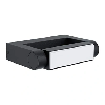 Immagine di Eglo Brianza Lampada da Parete a LED per Esterni, 1 Luce, Moderna in Alluminio Nero, Esterno Bianco Caldo, Orientabile, IP44