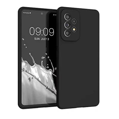 Immagine di kwmobile Cover per Samsung Galaxy A53 5G Custodia Back Case Smartphone in Silicone TPU Protezione Gommata nero matt