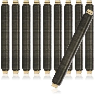 Immagine di com four® 10x Filo per Avvolgere Fiori, Legare, Avvolto su Un Bastoncino di Legno, Spessore 0,65 mm, 1000 g (Incandescente 10 Pezzi)