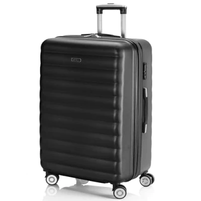 Immagine di ITACA Valigia Media da Viaggio Rigide. Trolley Medio con 4 Ruote. Materiale ABS Rigida in Offerta Resistente e Super Leggero 20 kg Lucchetto TSA 71260, Antracite