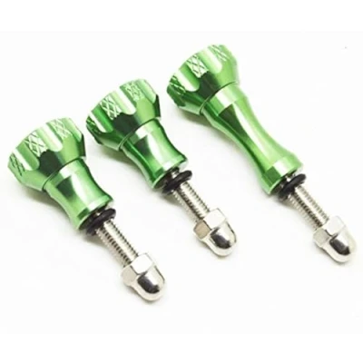 Immagine di 3 viti metriche e bulloni in alluminio (pacco da 3), CNC di ricambio metallo per fotocamere GoPro Hero / SJCAM Action