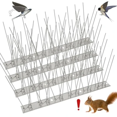 Immagine di Qianruida Punte per Uccelli 3M Piccioni Spuntoni Anti in Acciaio Inox Piccioni, Piccoli Uccelli, Gatti, Corvi, Gazze, Gabbiani