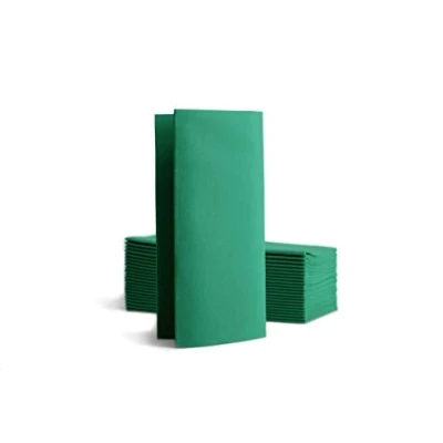 Immagine di Alvotex CHIC Airlaid 50 Tovaglioli usa e getta, piegati 1/8, 39 x 40 cm, colore: Verde