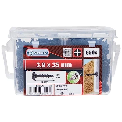Immagine di Connex B30126 Scr. Muro a Secco. Grosso THR.3,9x35, Multicolore, 3,9 x 35 mm (650 Stück)
