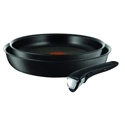 Immagine di TEFAL Ingenio Ultimate L7649253 Set di pentole per tutti i tipi cottura, 24 28 cm, rivestimento antiaderente, manico rimovibile, distribuzione uniforme del calore, nero