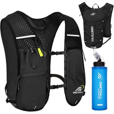 Immagine di ONETOALL Zaino Trail Running Uomo 6L con Soft Flask da 500ml, Vest per Donna, Bici Piccolo &amp; Ultraleggero Moto e MTB