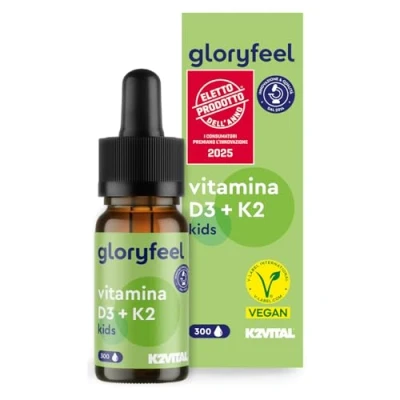 Immagine di Vitamina D3 K2 Gocce, Integratore 500 U.I. vegetale da Licheni + 25µg K, 10 ml (10 Mesi), Vitamin D Vegan +K2, Vitamine per Bambini a partire 4 Anni