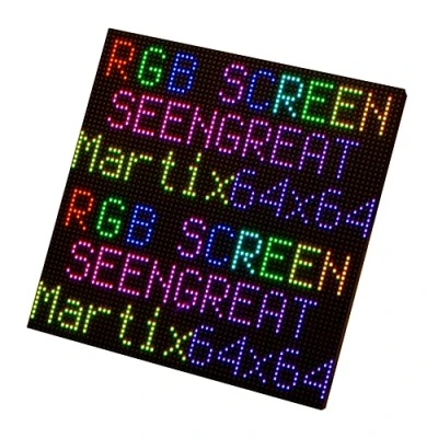 Immagine di SeenGreat 64 x RGB LED Matrix Panel Display Full Color per Raspberry Pi 4B+ 4B 3B+ 3B 2B+ Zero W WH 2W Pico ESP32 Ardui 3mm Pitch 4096