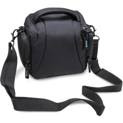 Immagine di Bodyguard DSLM system L borsa per fotocamera con scomparti accessori e tracolla nera adatta bridge camera o ...