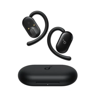 Immagine di Soundcore AeroFit 2 di Anker, auricolari wireless Open Ear, Bluetooth 5.4, archetti regolabili, vestibilità aderente, bassi ricchi, 42 ore riproduzione, IP55, chiamate chiare potenziate IA